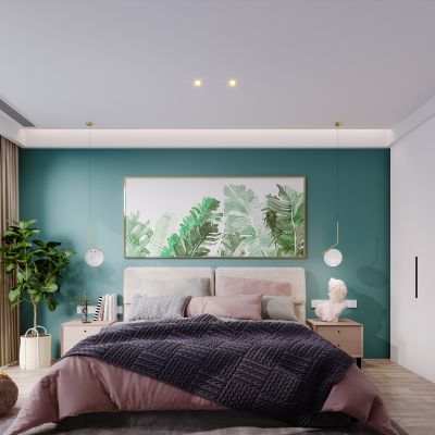 北欧现代简约极简轻奢风格卧室