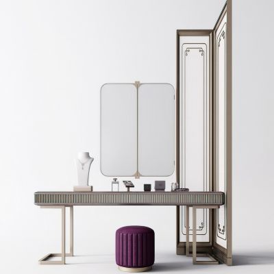 现代梳妆台屏风