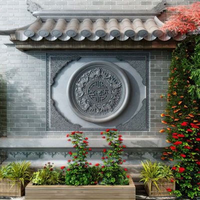 中式园艺景观小品