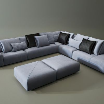 现代休闲沙发组3D模型