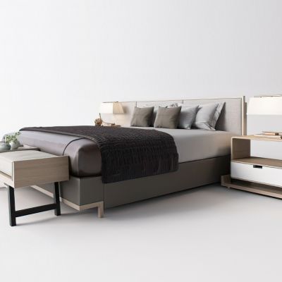 现代卧室床品台灯