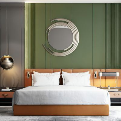 现代轻奢样板房卧室床品