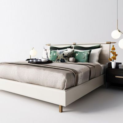 现代卧室床品吊灯