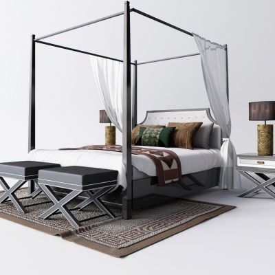 新中式床具床品台灯