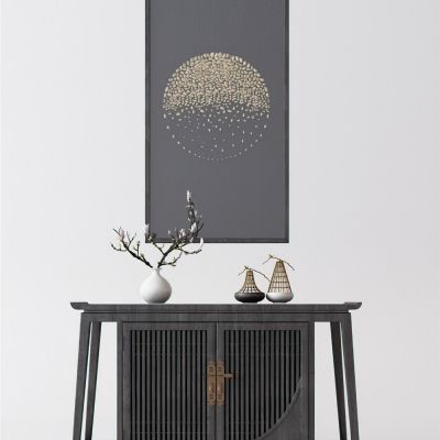 中式玄关柜挂画