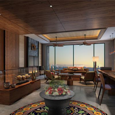 东南亚客房客厅