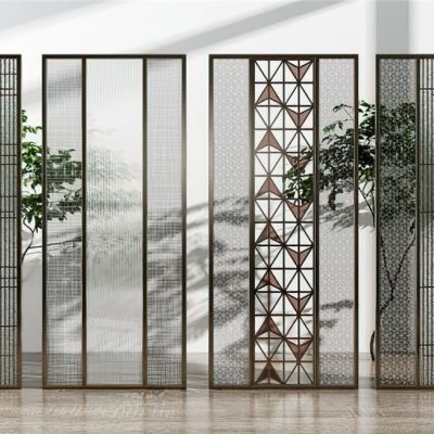 现代屏风隔断组合