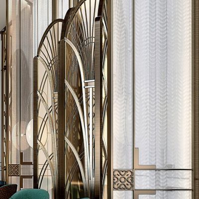 现代售楼处屏风