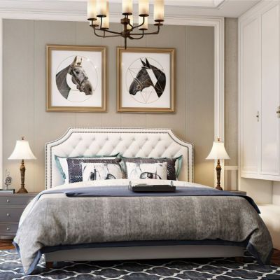 简欧卧室床品组合