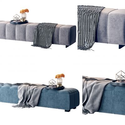 现代床尾凳沙发凳组合