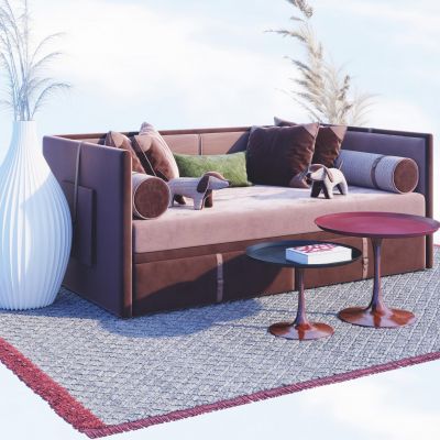 现代时尚双人沙发