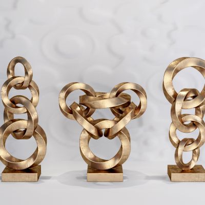 现代圆环抽象雕塑摆件