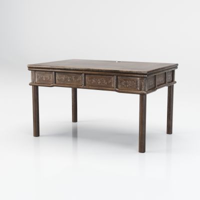 中式书桌茶桌鸡翅木