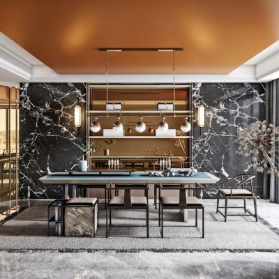 新中式书房茶室