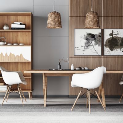 现代餐桌椅组合