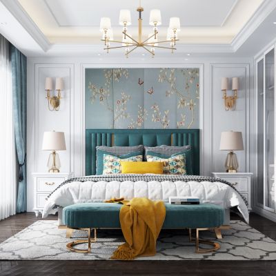 美式轻奢卧室