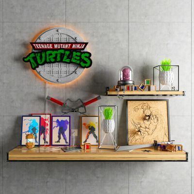 现代儿童房动漫周边摆件饰品组合