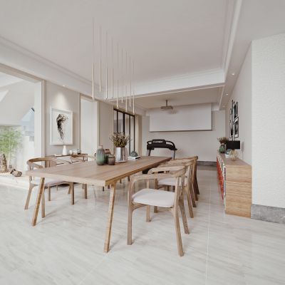 现代禅意餐厅门厅