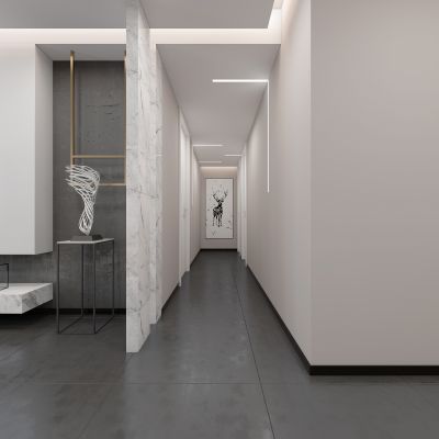 现代简约客餐厅过道厨房