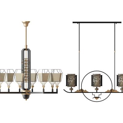 新中式吊灯组合
