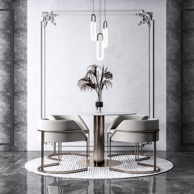 现代轻奢餐厅餐桌椅