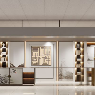 新中式展厅3D模型