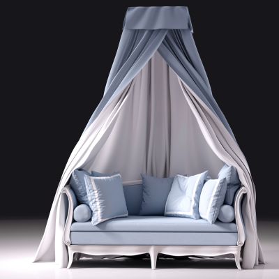 欧式双人沙发布帘组合