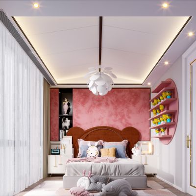 新中式现代简约轻奢风格儿童房