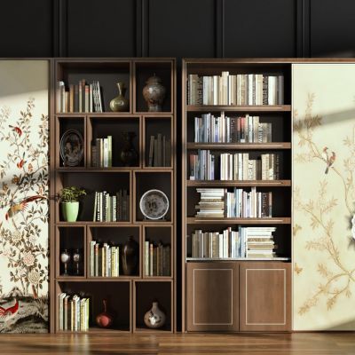 中式书柜组合
