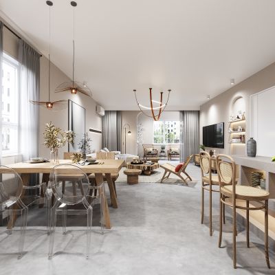 现代侘寂风客厅