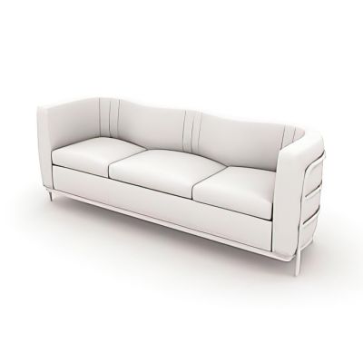 沙发_白模