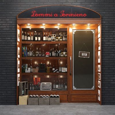 红酒刀书陈列橱窗装饰门头