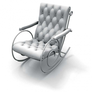 沙发_白模3D模型