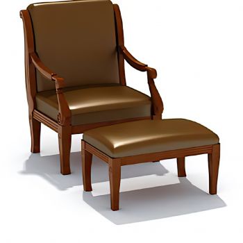 沙发_白模3D模型