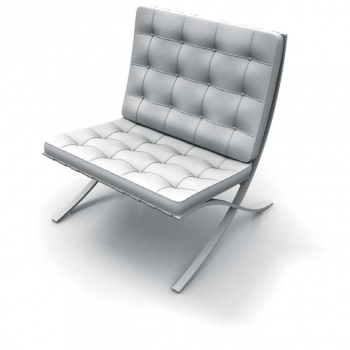 沙发_白模3D模型