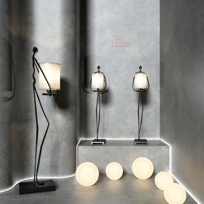 现代抽象雕塑落地灯