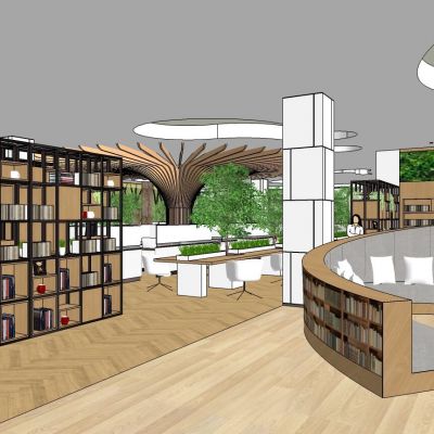 现代风格图书馆