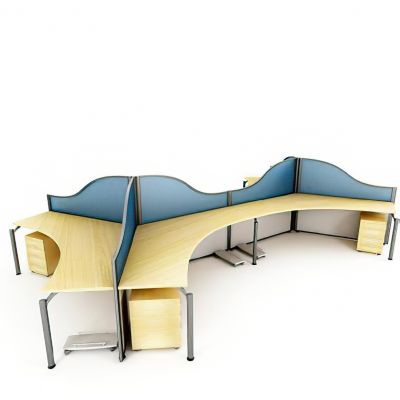 木质桌台3D模型