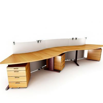 木质桌台3D模型