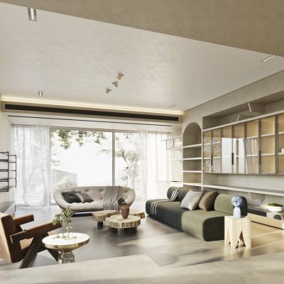 现代侘寂风客厅