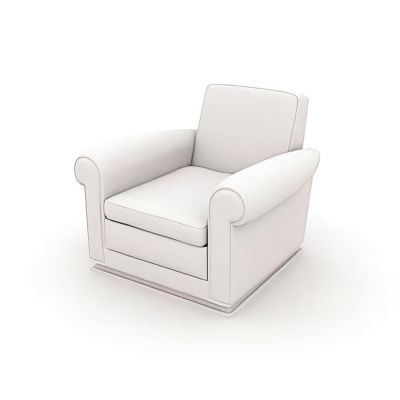 扶手椅_白模