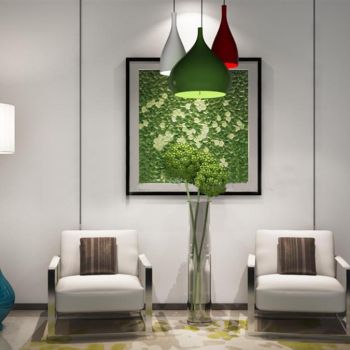 现代休闲椅落地灯装饰画组合植物立体画椅子组合