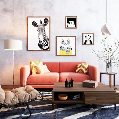 现代休闲沙发组合沙发组合小景