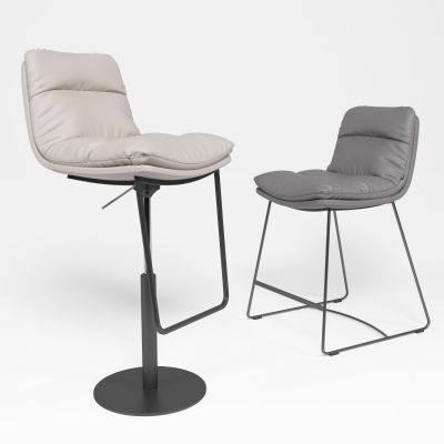 现代皮质吧椅 餐椅 单椅休闲组合