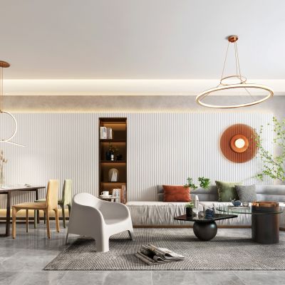 现代简约客厅餐厅