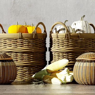 新中式南瓜玉米农作物摆件