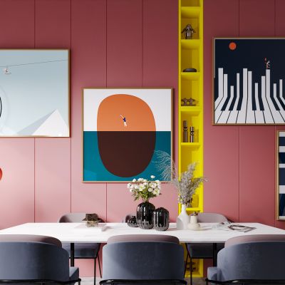 现代简约北欧轻奢风格餐厅