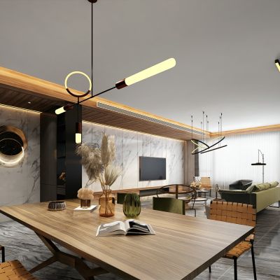 现代简约客厅餐厅