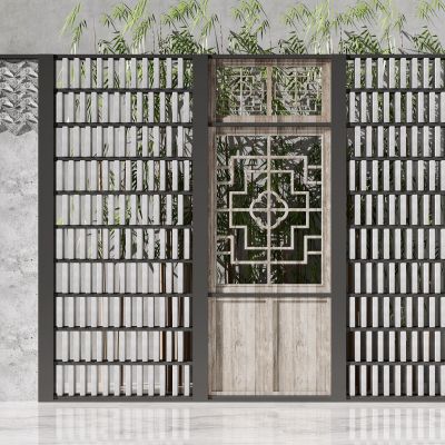 新中式庭院背景墙