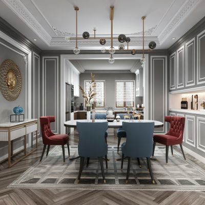 法式客厅餐厅